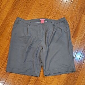 Woman Within Charcoal Flat Front Shorts